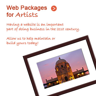 Web Packages for Artists > Having a website is an important part of doing business in the 21st century.  Allow us to help maintain or build yours today!